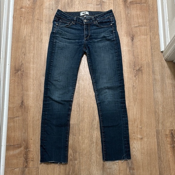 PAIGE | Skyline Straight Raw Hem Denim Jeans - Picture 1 of 4